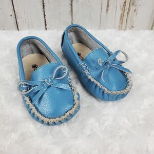 Augusta Baby Leather Moccasin Loafers Blue Size 6